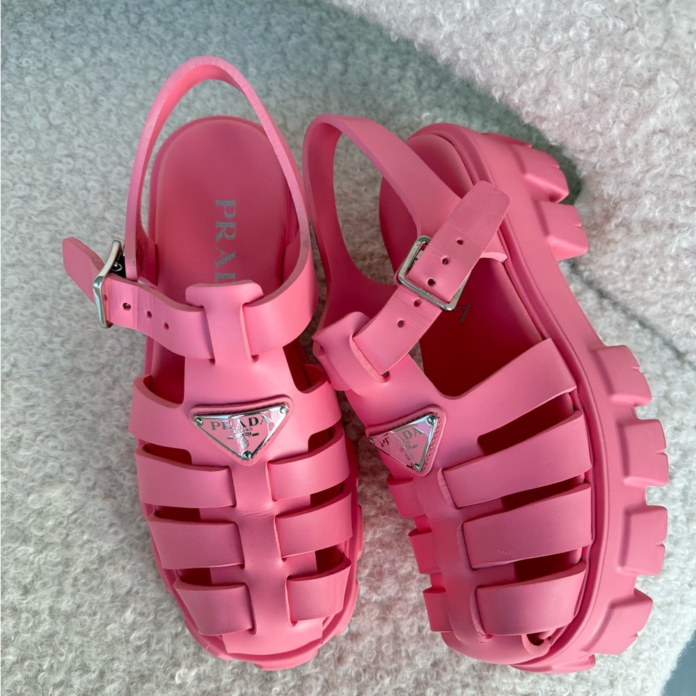 Prada Pink Sandals with Adjustable Straps